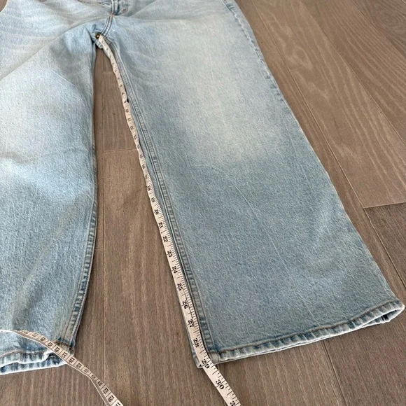 NWT Abercrombie Fitch The 90s High Rise Relaxed Jean Medium With Front Yoke 34 S - Picture 16 of 16